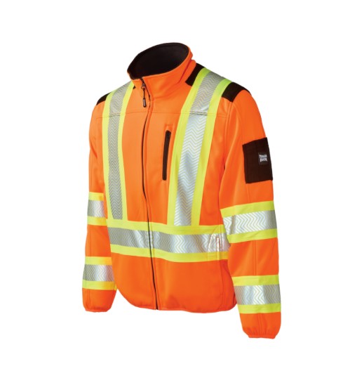 Zip Front Fleece Safety Jacket by Tough Duck - Style SJ49