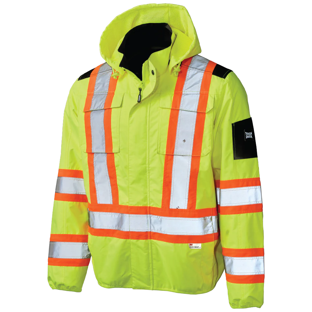 Light Weight Mesh-Lined Safety Jacket by Tough Duck - Style SJ50