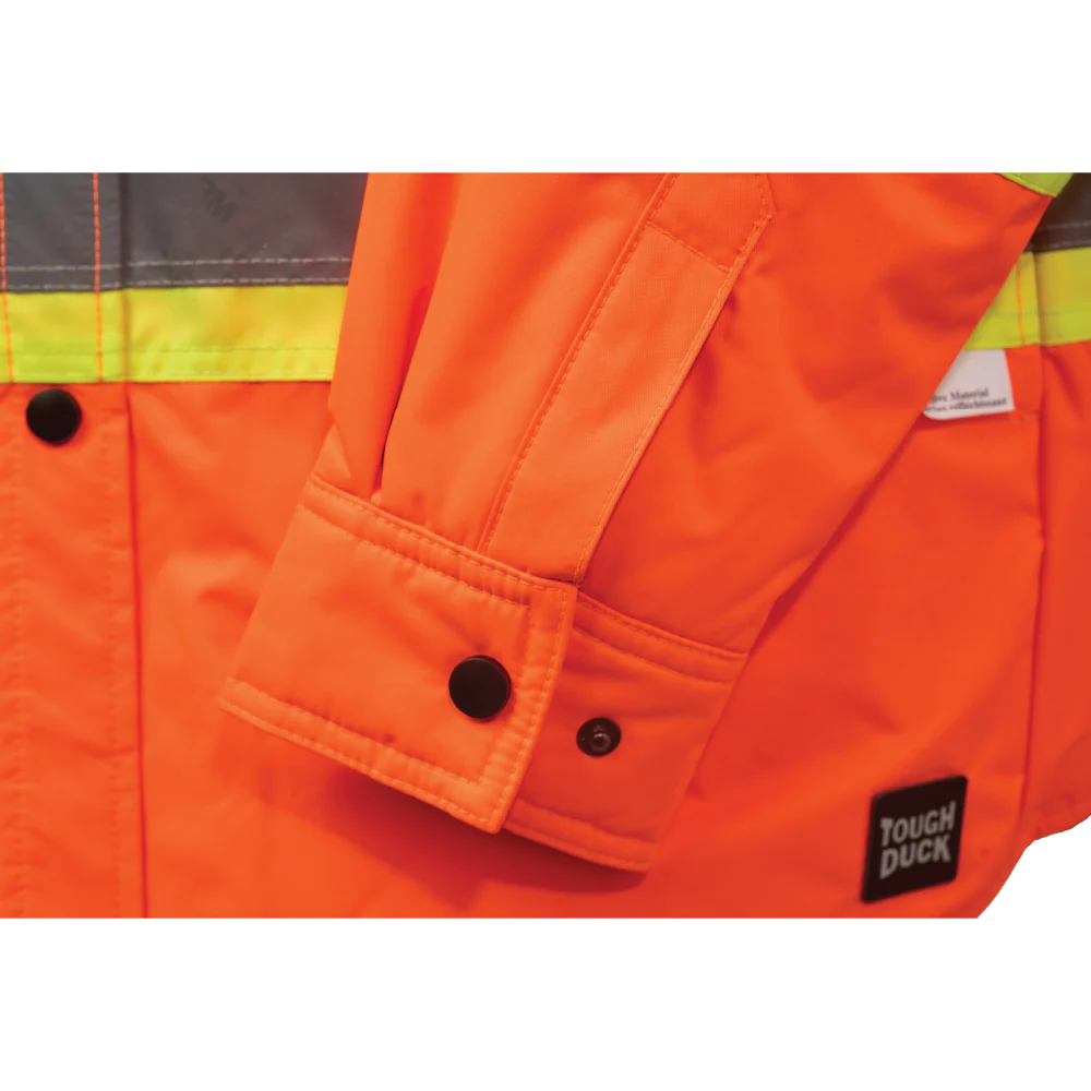 Quilt Lined Hooded Safety Jack-Shirt by Tough Duck - Style SJ51