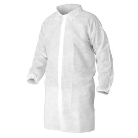 White SMS Protective Lab Coat by CleanShield - Style SMSLC50