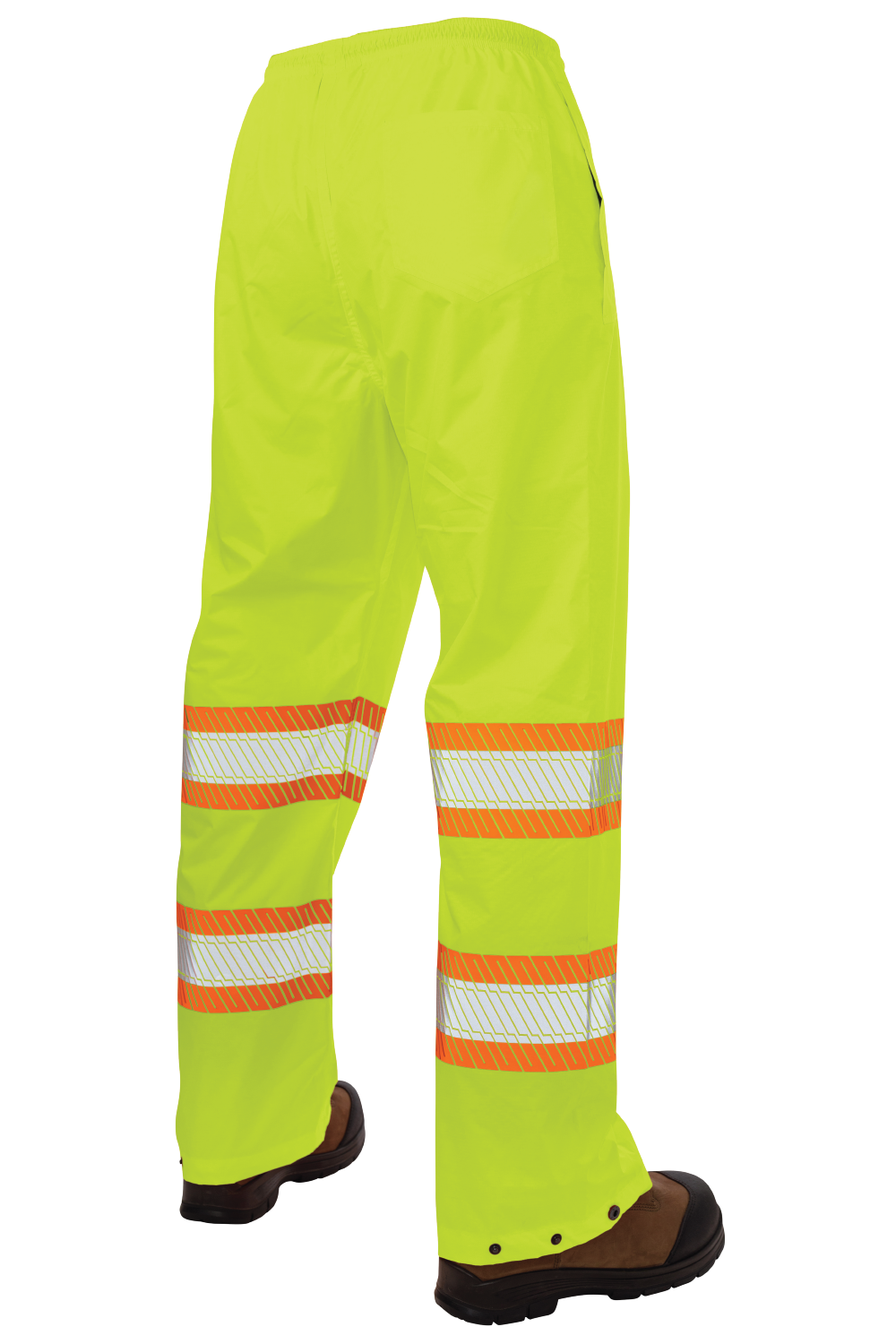 Hi-Vis Pull-On Ripstop Packable Safety Rain Pant by Tough Duck - Style SP02