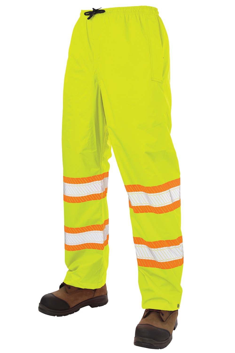 Hi-Vis Pull-On Ripstop Packable Safety Rain Pant by Tough Duck - Style SP02