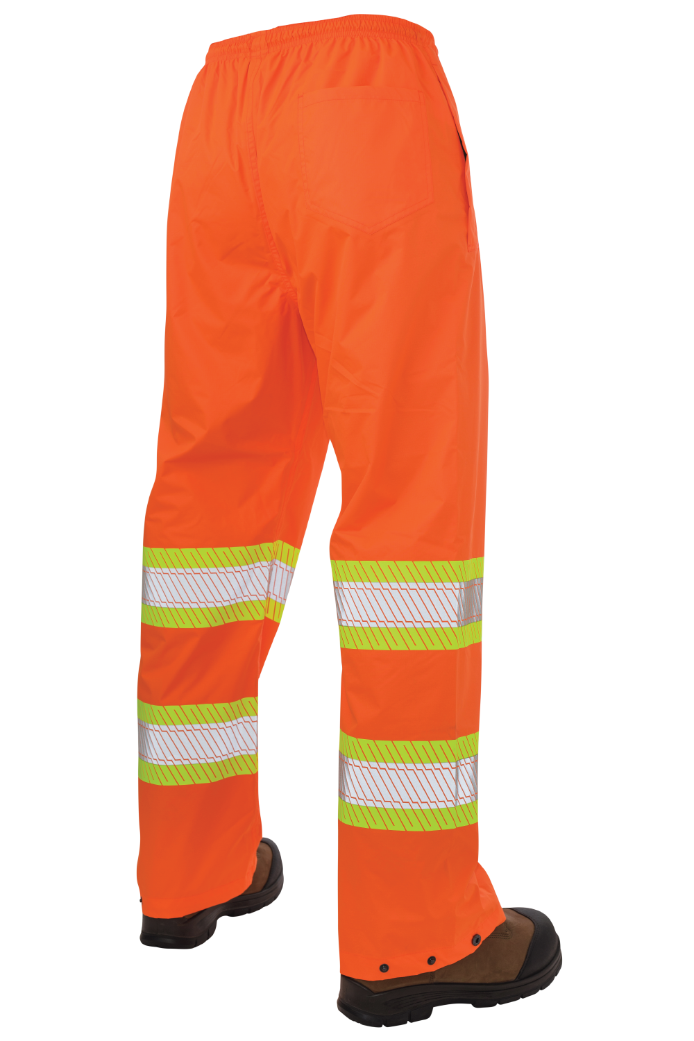 Hi-Vis Pull-On Ripstop Packable Safety Rain Pant by Tough Duck - Style SP02