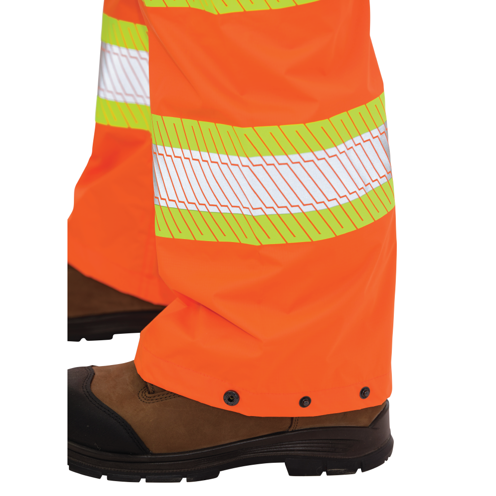 Hi-Vis Pull-On Ripstop Packable Safety Rain Pant by Tough Duck - Style SP02