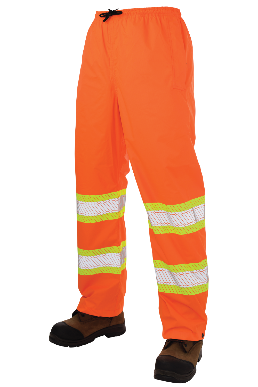Hi-Vis Pull-On Ripstop Packable Safety Rain Pant by Tough Duck - Style SP02