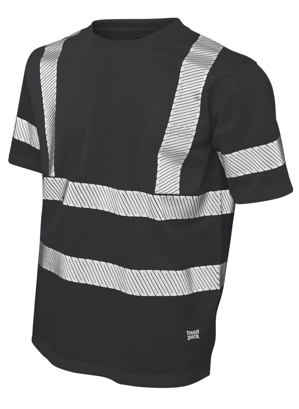 Hi-Vis Micro Mesh Short Sleeve Safety T-Shirt with Pocket By Tough Duck - Style ST071