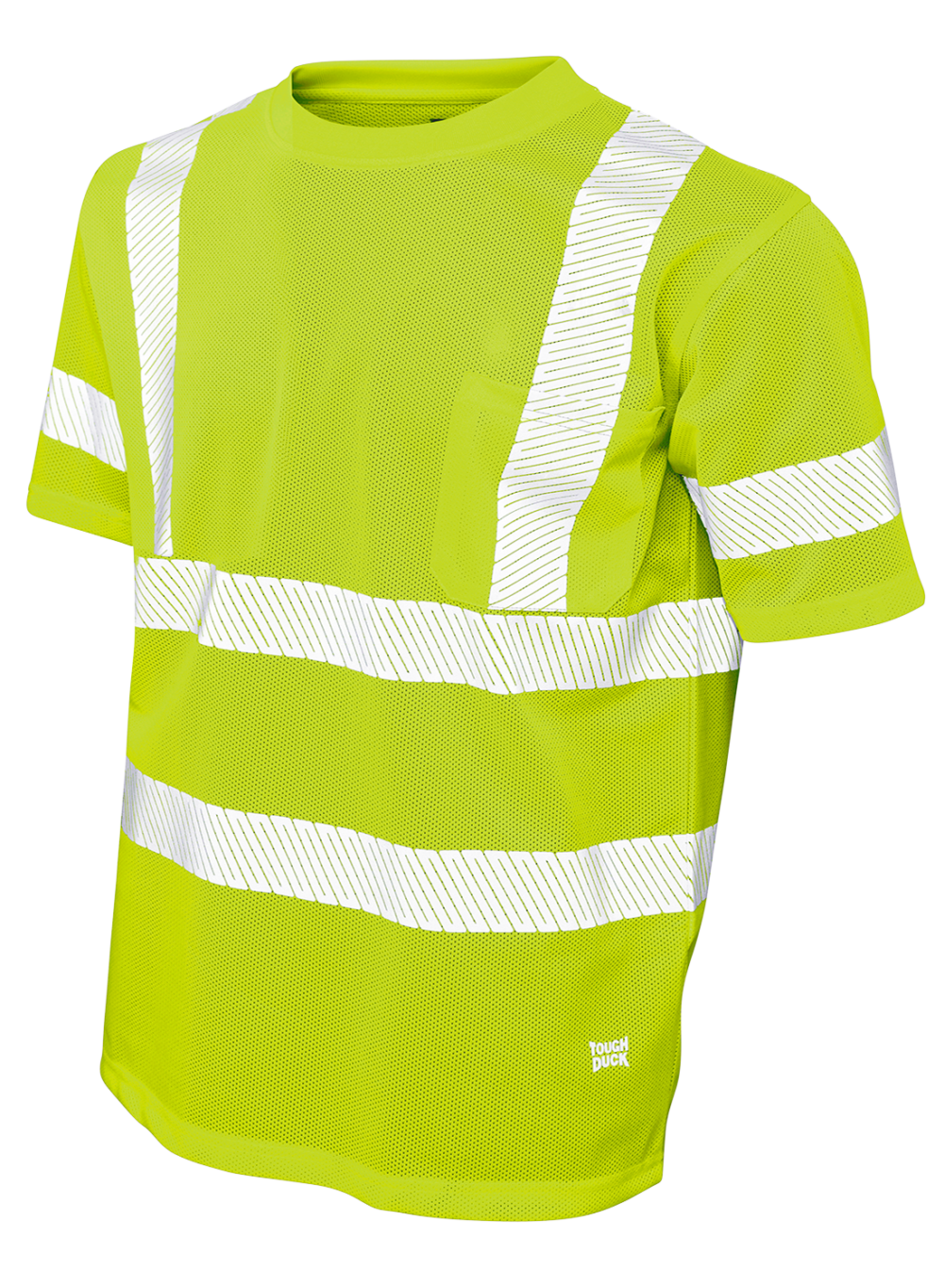 Hi-Vis Micro Mesh Short Sleeve Safety T-Shirt with Pocket By Tough Duck - Style ST071