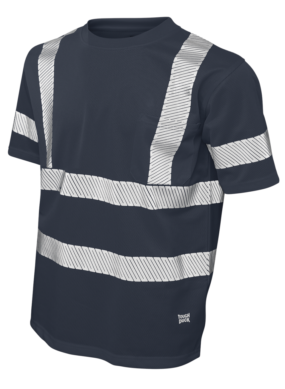Hi-Vis Micro Mesh Short Sleeve Safety T-Shirt with Pocket By Tough Duck - Style ST071