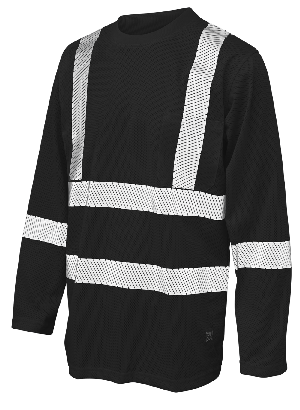 Hi-Vis Micro Mesh Long Sleeve Safety T-Shirt with Pocket By Tough Duck - Style ST081