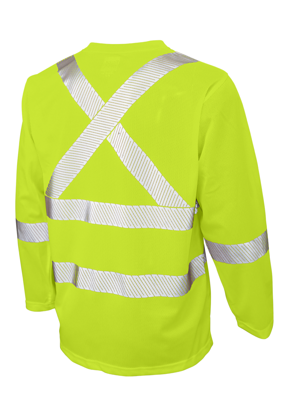 Hi-Vis Micro Mesh Long Sleeve Safety T-Shirt with Pocket By Tough Duck - Style ST081