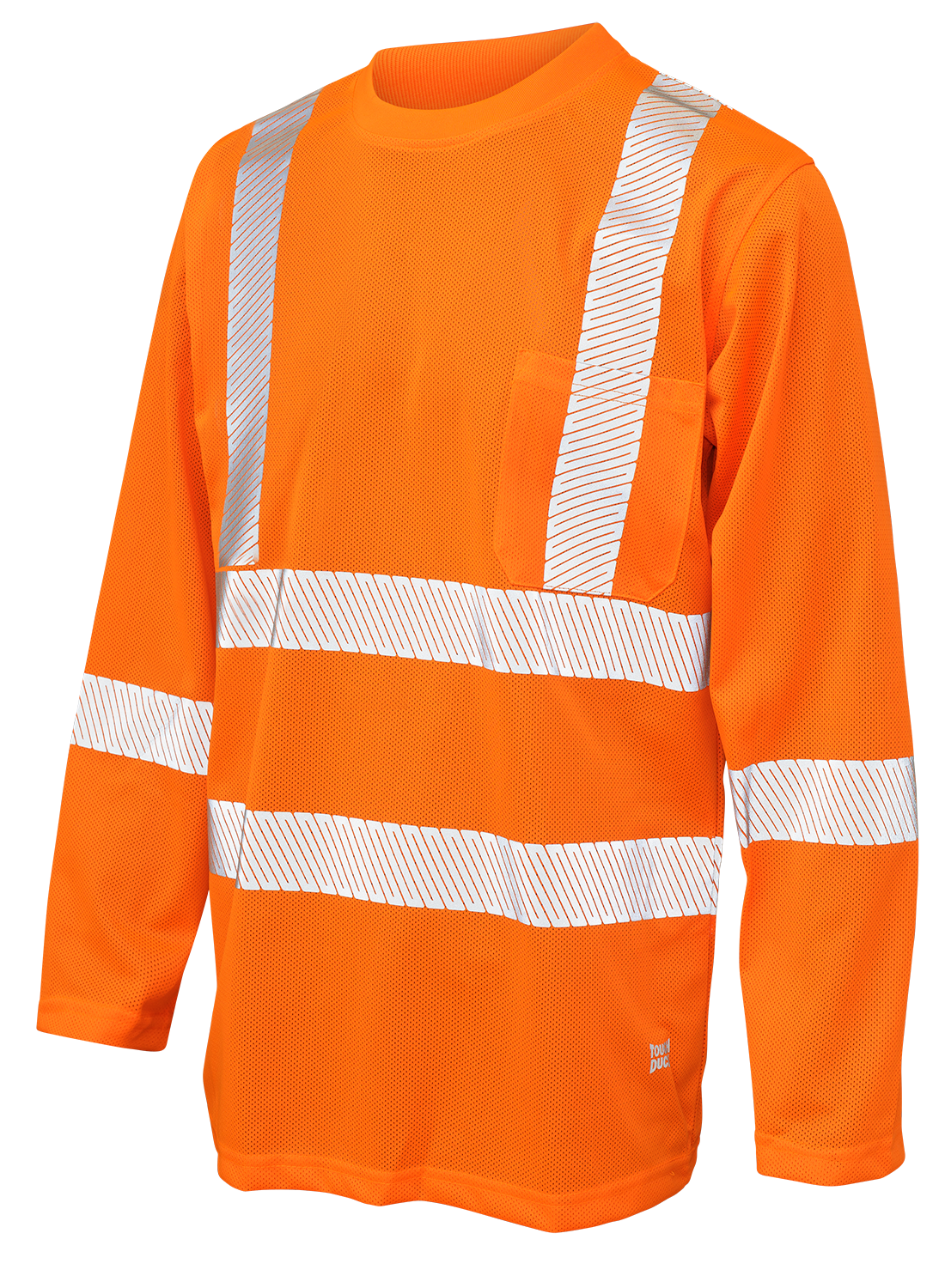 Hi-Vis Micro Mesh Long Sleeve Safety T-Shirt with Pocket By Tough Duck - Style ST081