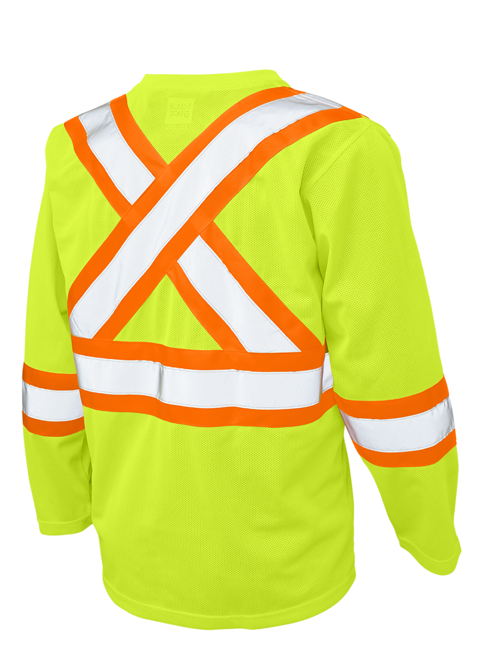 Hi-Vis Micro Mesh Long Sleeve Safety T-Shirt By Tough Duck - Style ST101