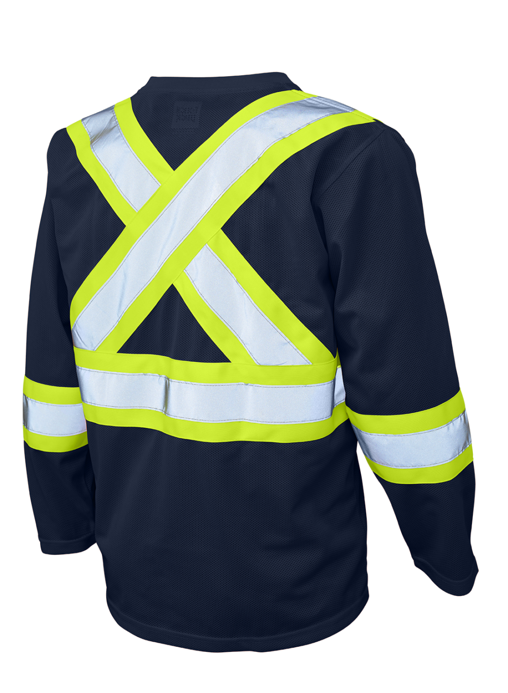 Hi-Vis Micro Mesh Long Sleeve Safety T-Shirt By Tough Duck - Style ST101