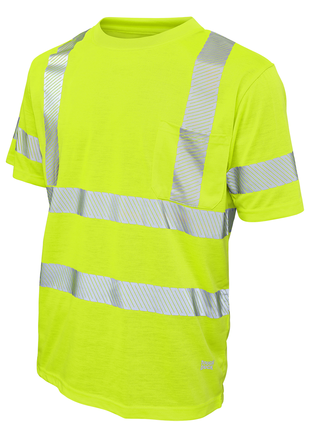 Hi-Vis Polyester Jersey Short Sleeve Safety T-Shirt By Tough Duck - Style ST12