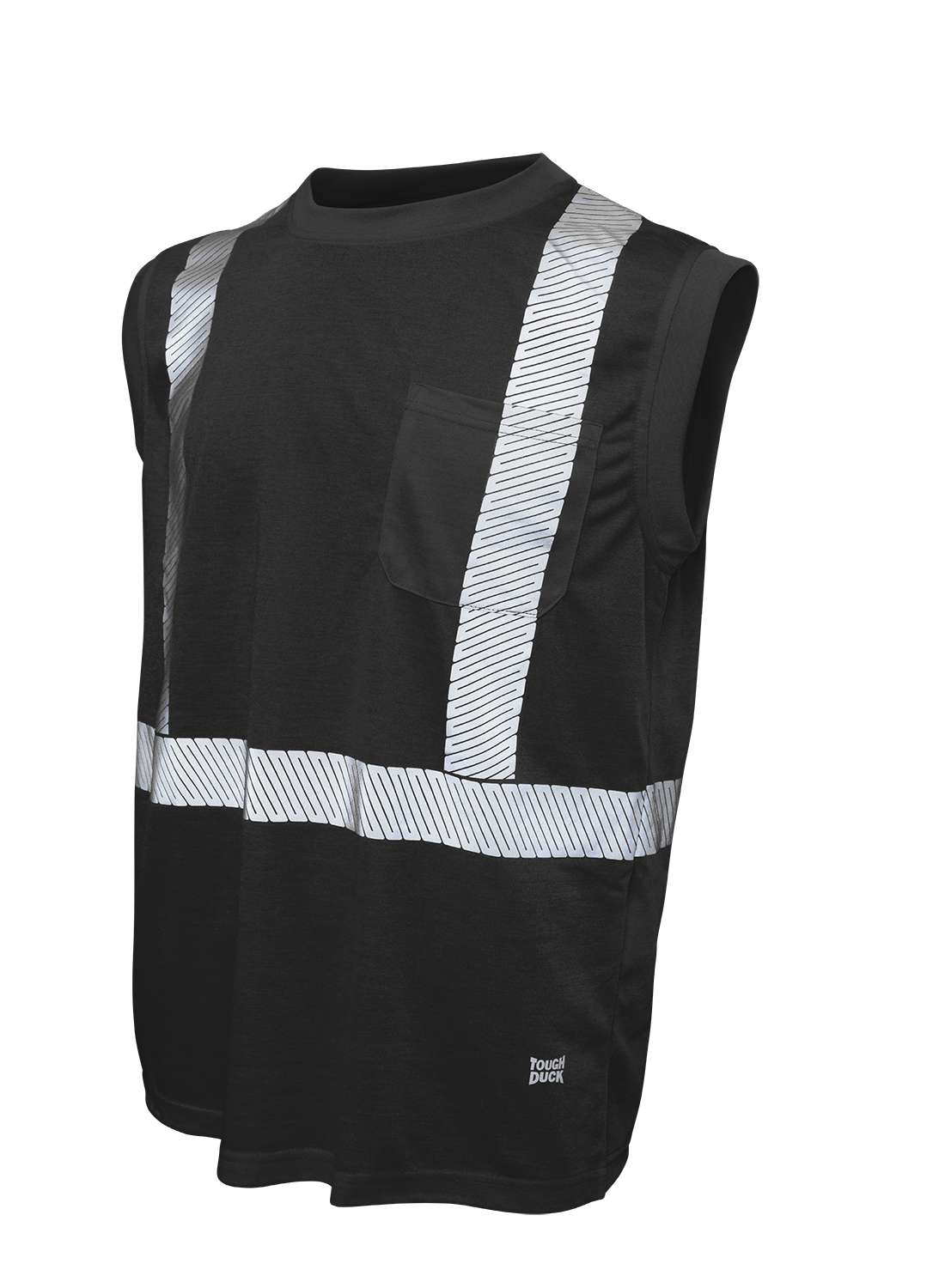 Hi-Vis Polyester Jersey Sleeveless Safety T-Shirt By Tough Duck - Style ST151