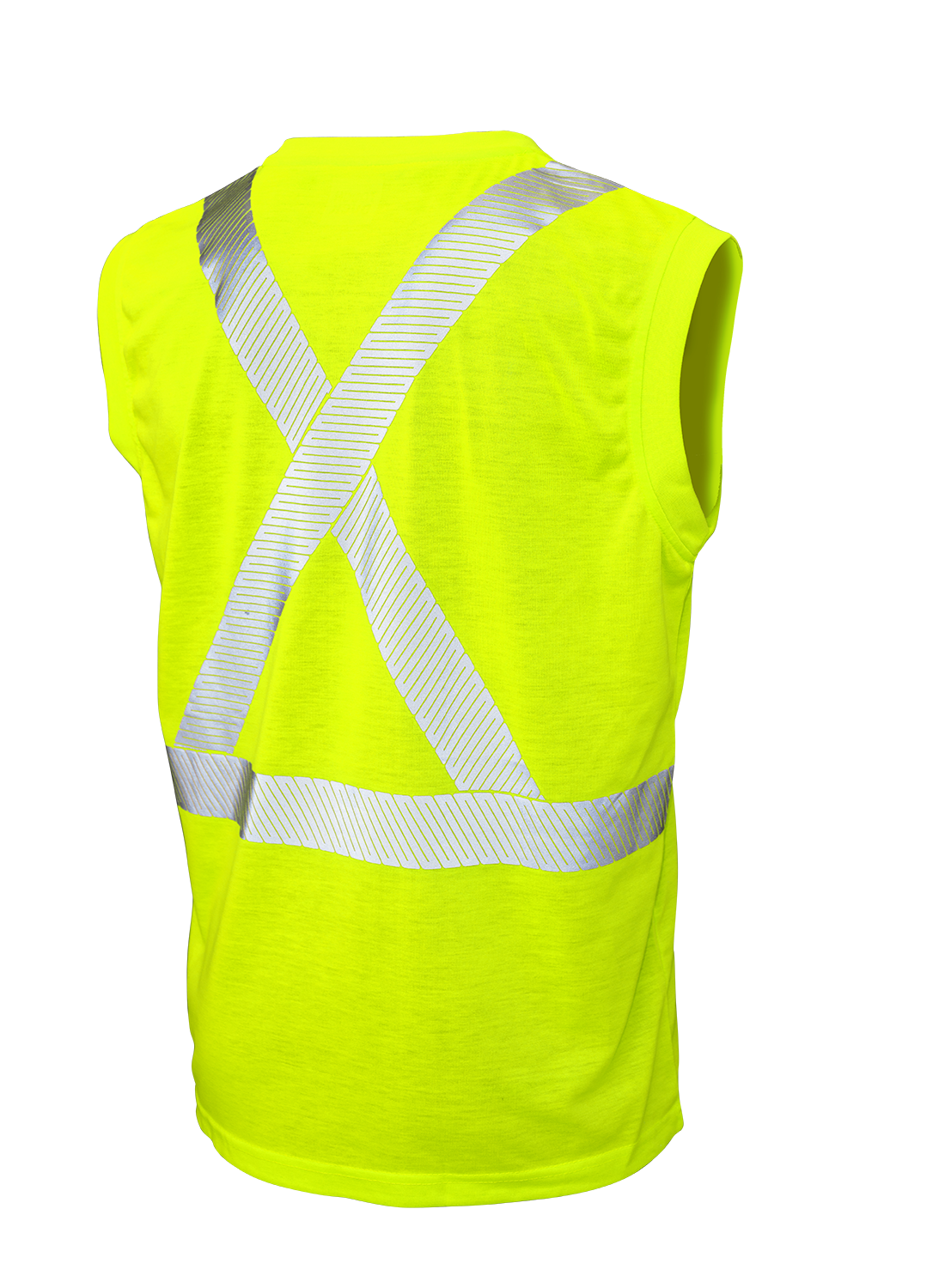 Hi-Vis Polyester Jersey Sleeveless Safety T-Shirt By Tough Duck - Style ST151