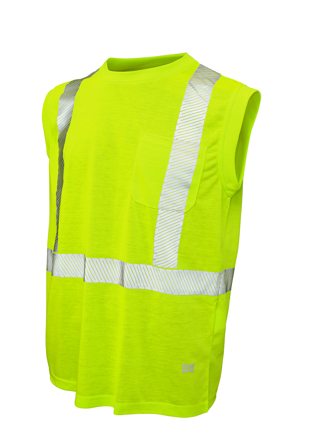 Hi-Vis Polyester Jersey Sleeveless Safety T-Shirt By Tough Duck - Style ST151