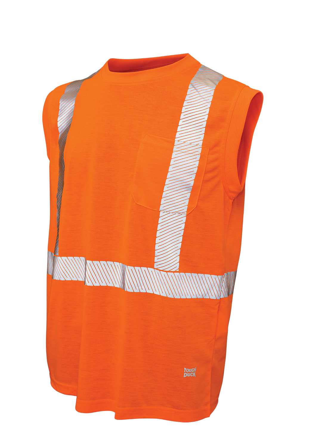 Hi-Vis Polyester Jersey Sleeveless Safety T-Shirt By Tough Duck - Style ST151