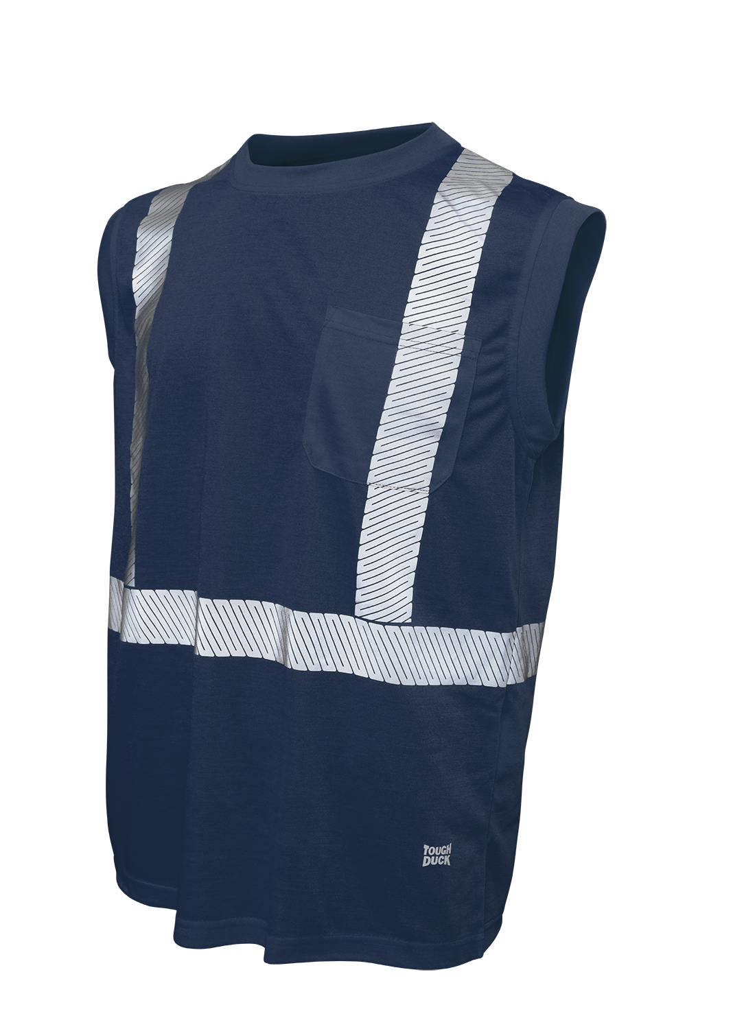 Hi-Vis Polyester Jersey Sleeveless Safety T-Shirt By Tough Duck - Style ST151