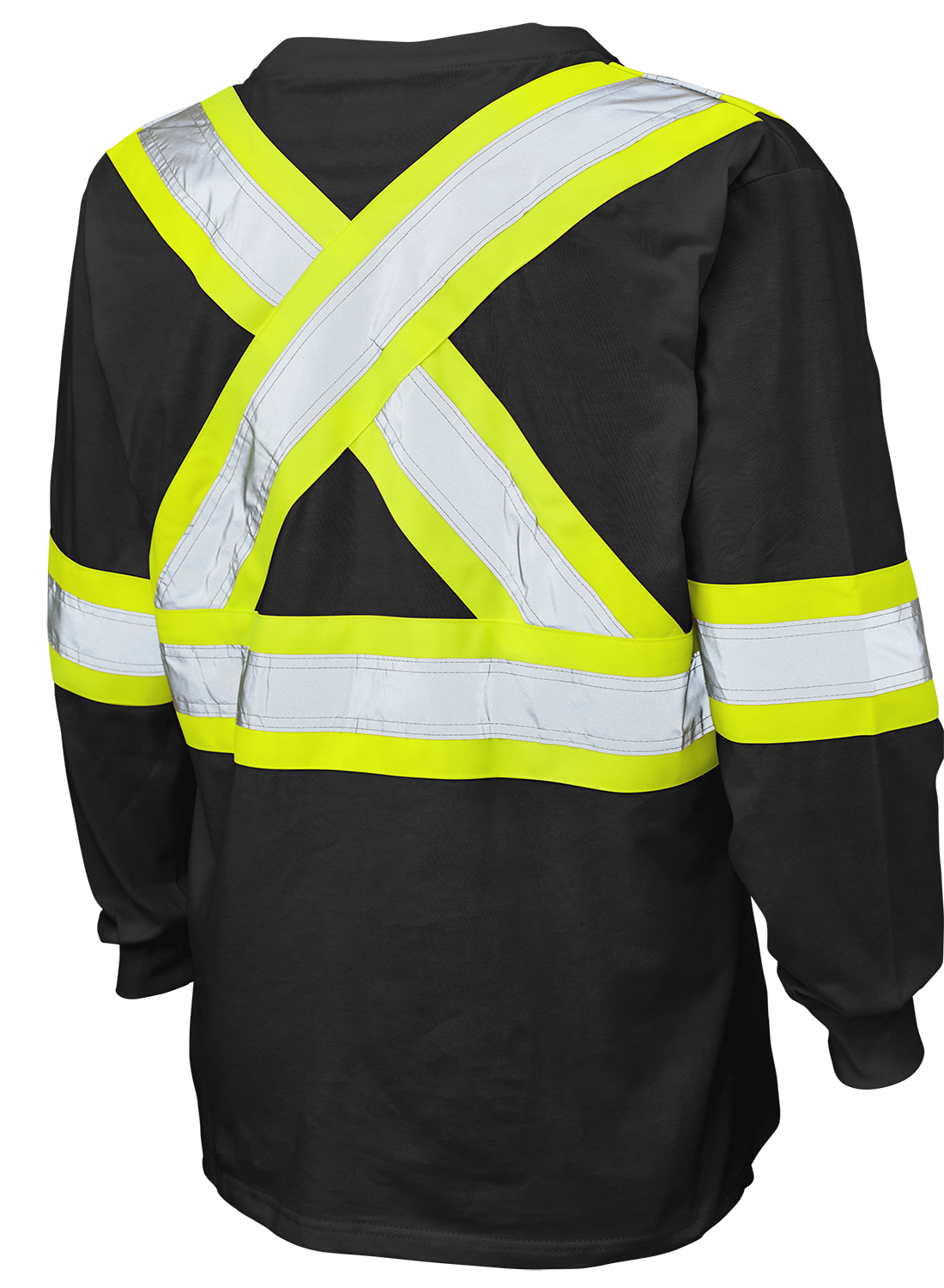 Hi-Vis 100 % Cotton Jersey Long Sleeve Safety T-Shirt By Tough Duck - Style ST21