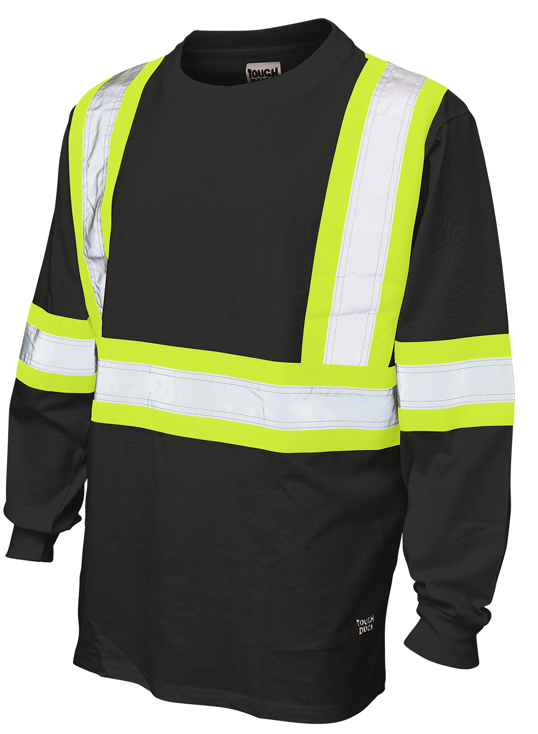 Hi-Vis 100 % Cotton Jersey Long Sleeve Safety T-Shirt By Tough Duck - Style ST21