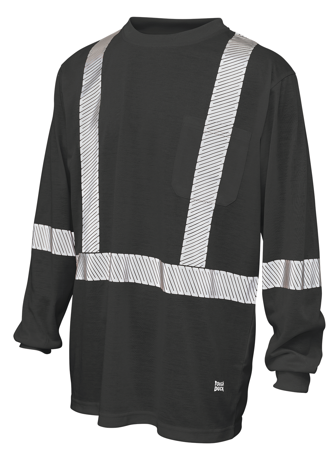 Hi-Vis Polyester Jersey Long Sleeve Safety T-Shirt By Tough Duck - Style ST221