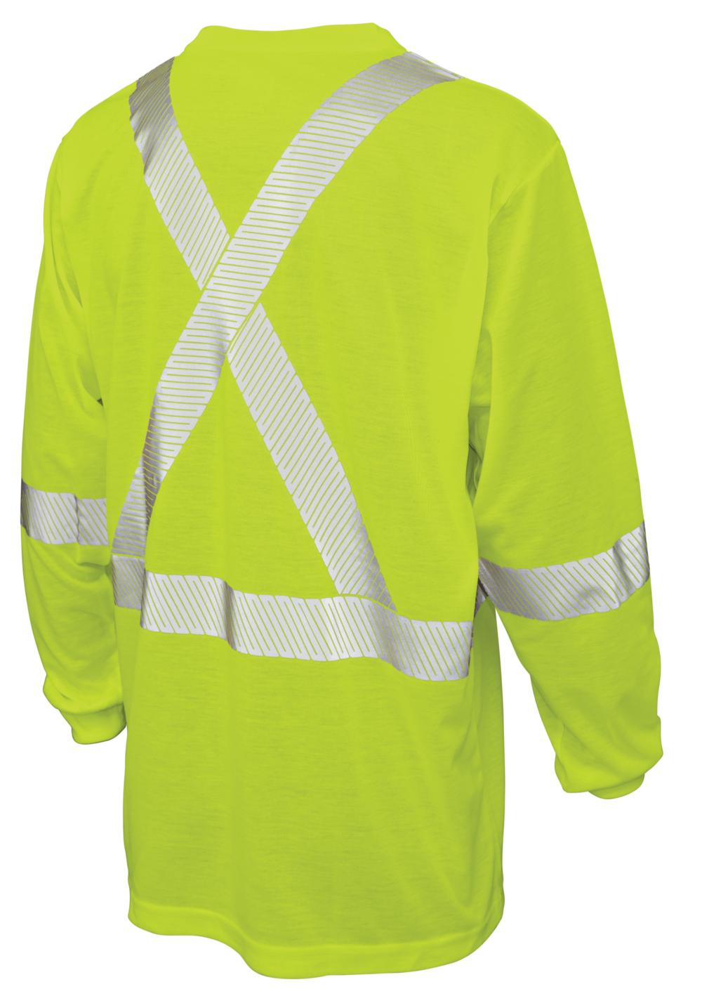 Hi-Vis Polyester Jersey Long Sleeve Safety T-Shirt By Tough Duck - Style ST221