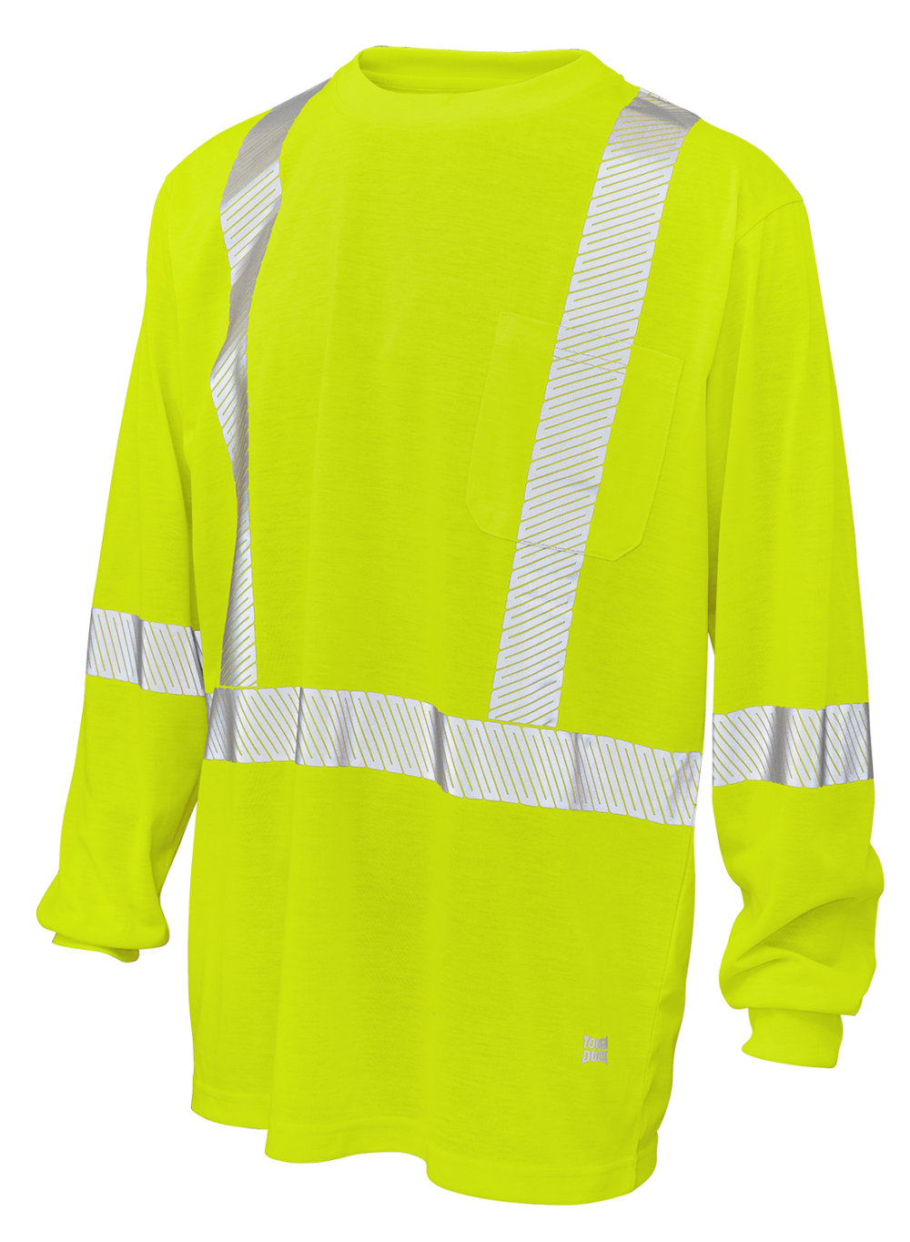 Hi-Vis Polyester Jersey Long Sleeve Safety T-Shirt By Tough Duck - Style ST221