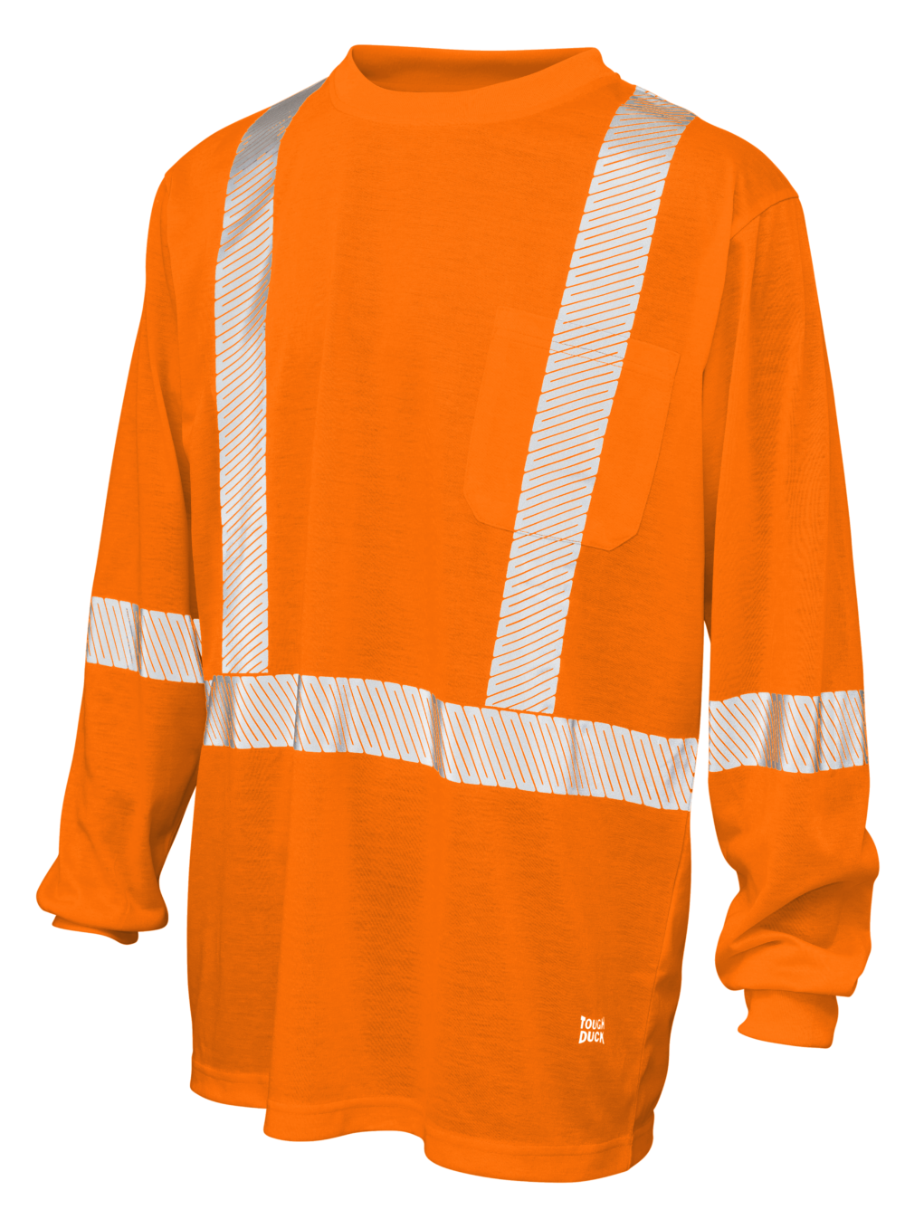 Hi-Vis Polyester Jersey Long Sleeve Safety T-Shirt By Tough Duck - Style ST221