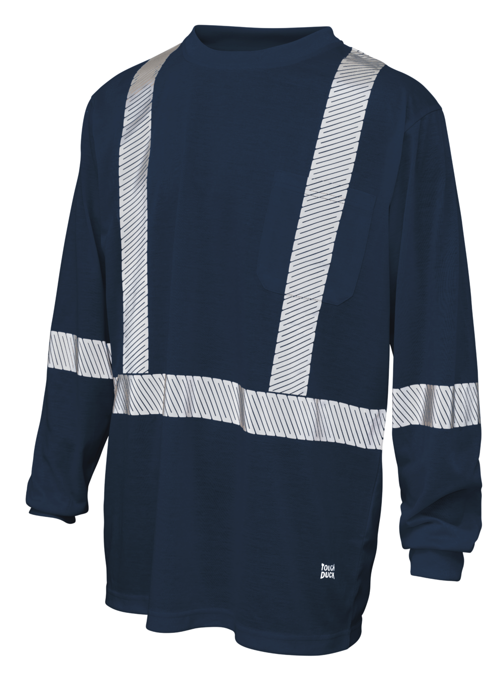 Hi-Vis Polyester Jersey Long Sleeve Safety T-Shirt By Tough Duck - Style ST221