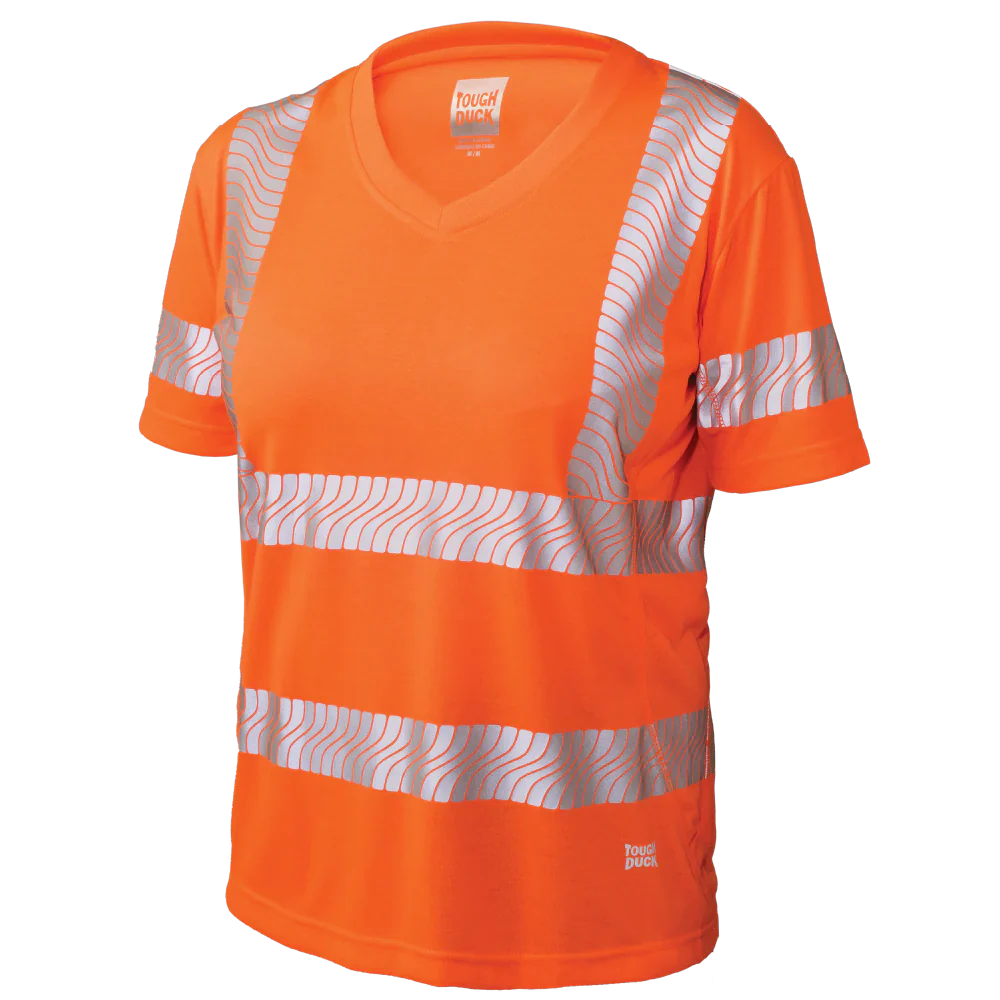 Women's Polyester Jersey Short Sleeve Safety T-Shirt by Tough Duck - Style ST23