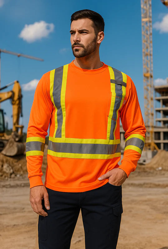 Hi-Visibility Long Sleeve Shirts by Gatts Workwear - Style STX4LS