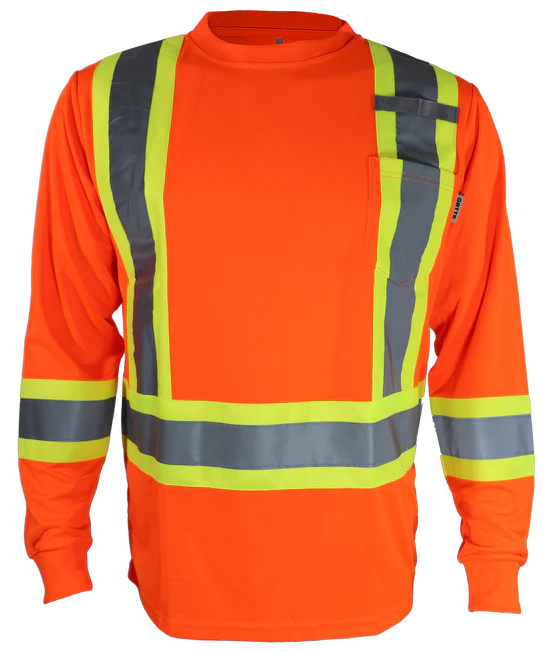 Hi-Visibility Long Sleeve Shirts by Gatts Workwear - Style STX4LS