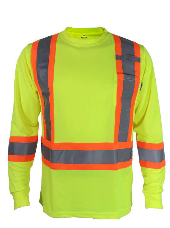 Hi-Visibility Long Sleeve Shirts by Gatts Workwear - Style STX4LS