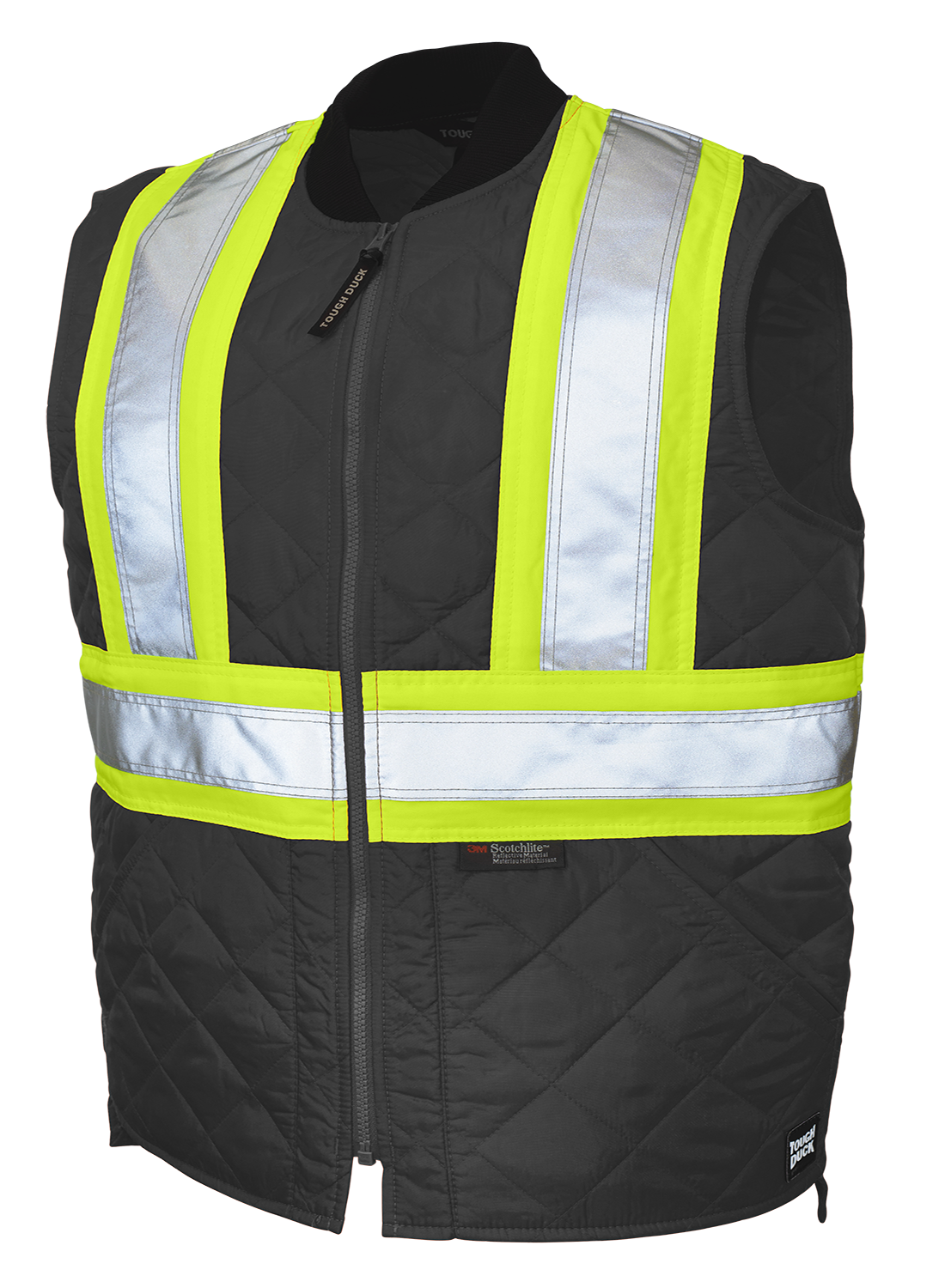 Hi-Vis Quilted Safety Freezer Vest by Tough Duck - Style SV05