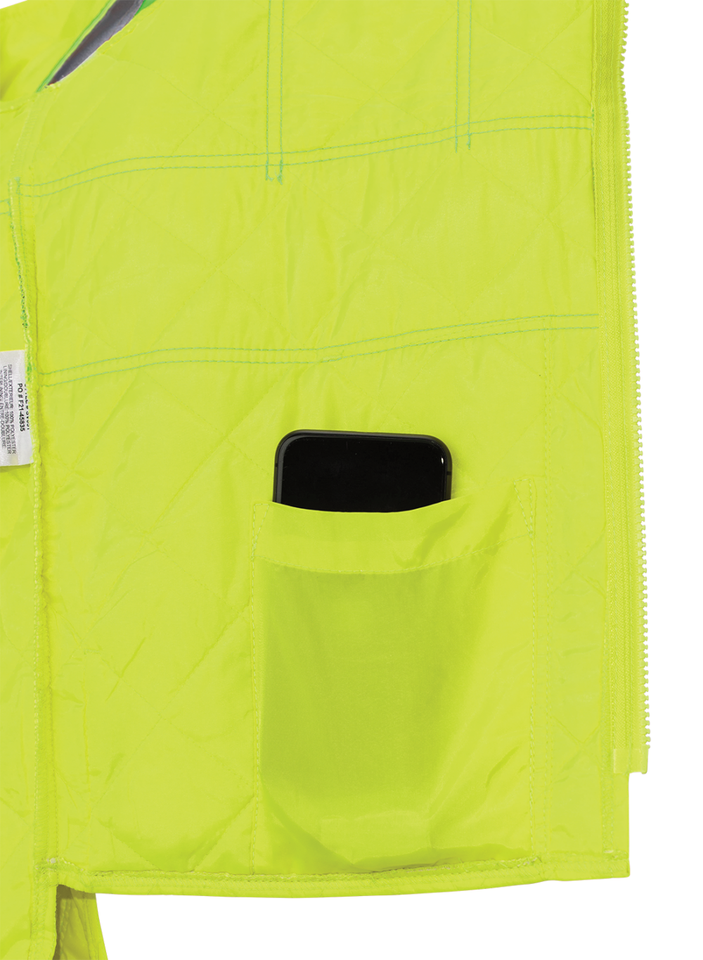 Hi-Vis Quilted Safety Freezer Vest by Tough Duck - Style SV05