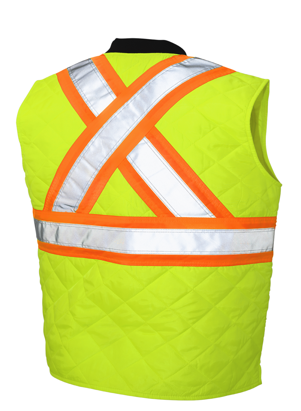 Hi-Vis Quilted Safety Freezer Vest by Tough Duck - Style SV05