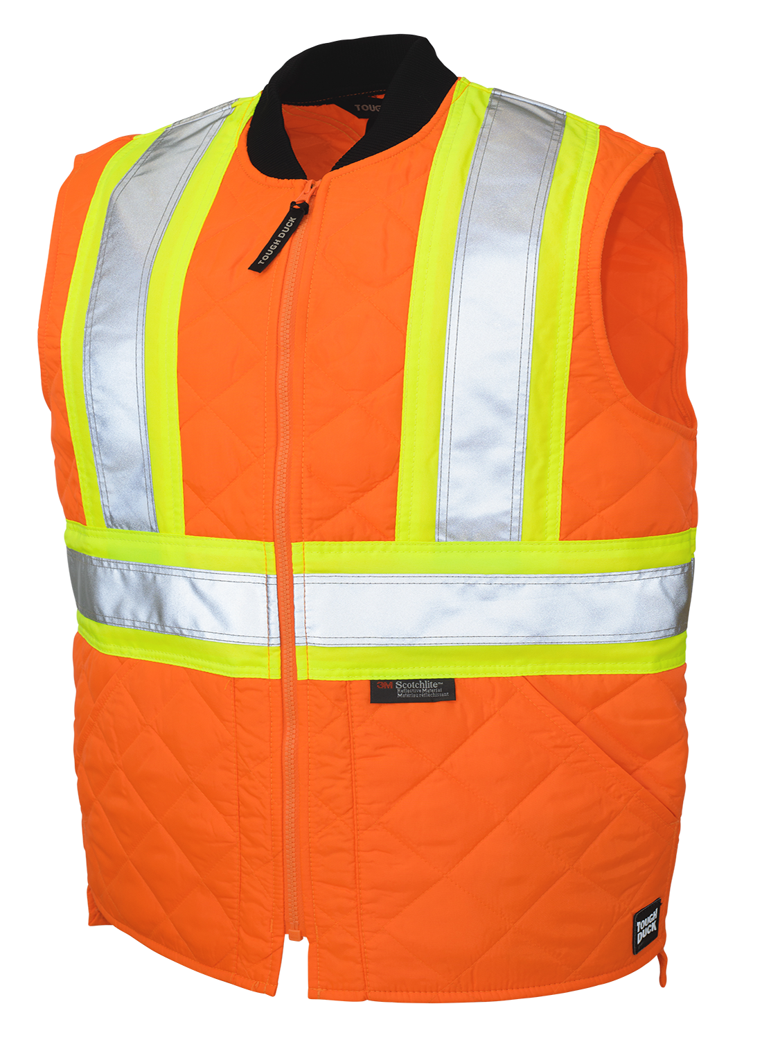 Hi-Vis Quilted Safety Freezer Vest by Tough Duck - Style SV05