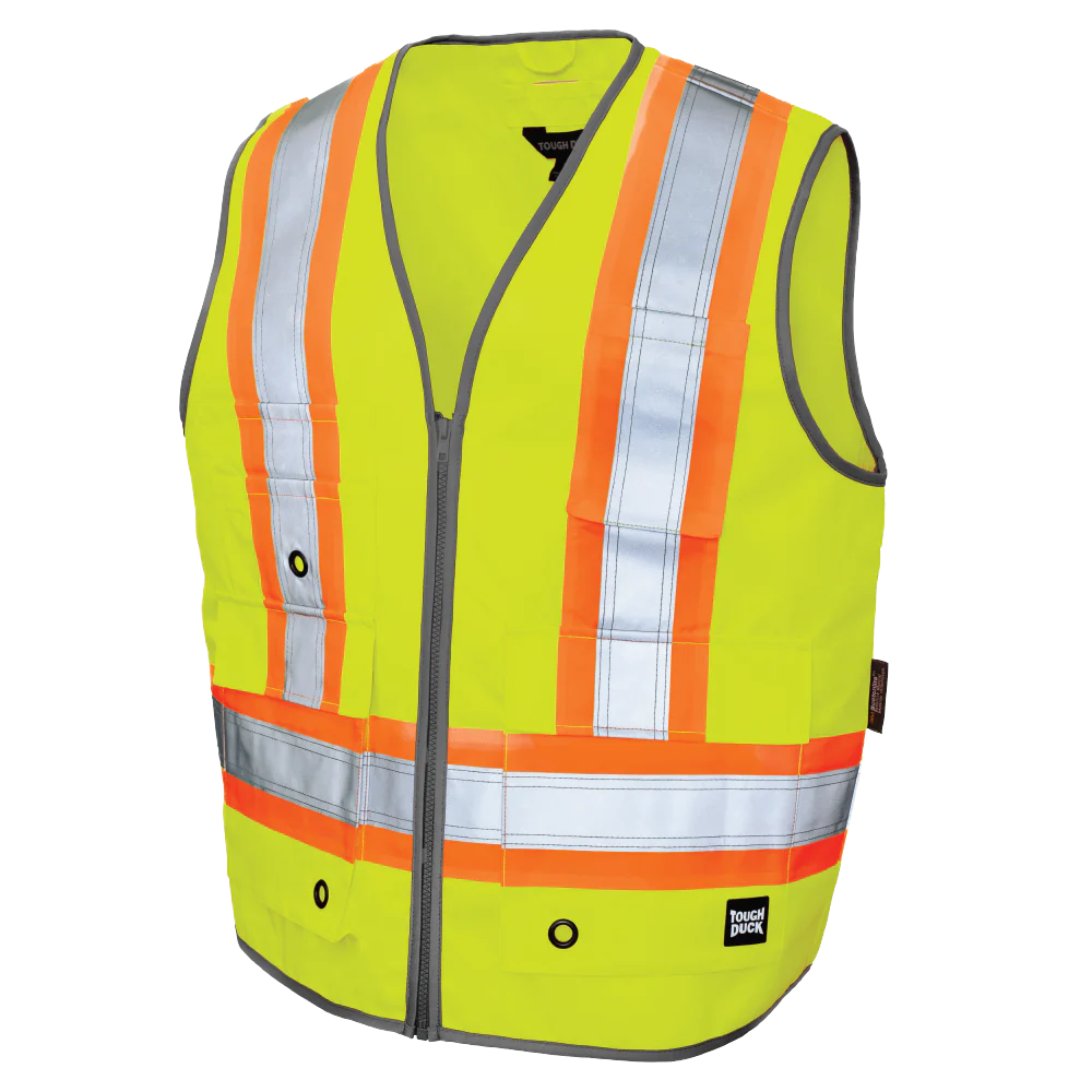 Poly Twill Deluxe Safety Vest by Tough Duck - Style SV12