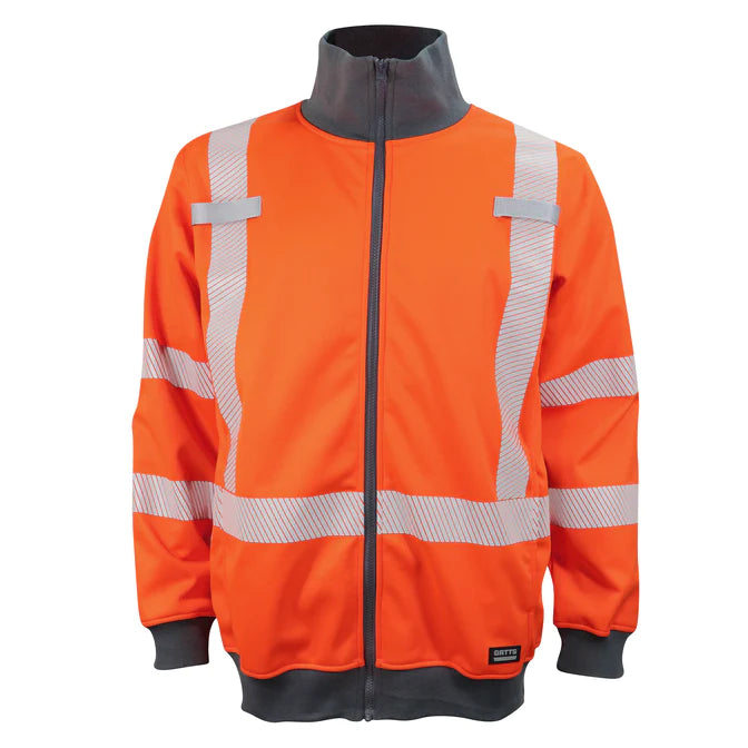 Orange Hi-Visibility, Water Resistant Super Sweatshirt by Gatts Workwear - Style SWX2