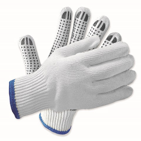 Natural Poly/Cotton Dotted Gloves