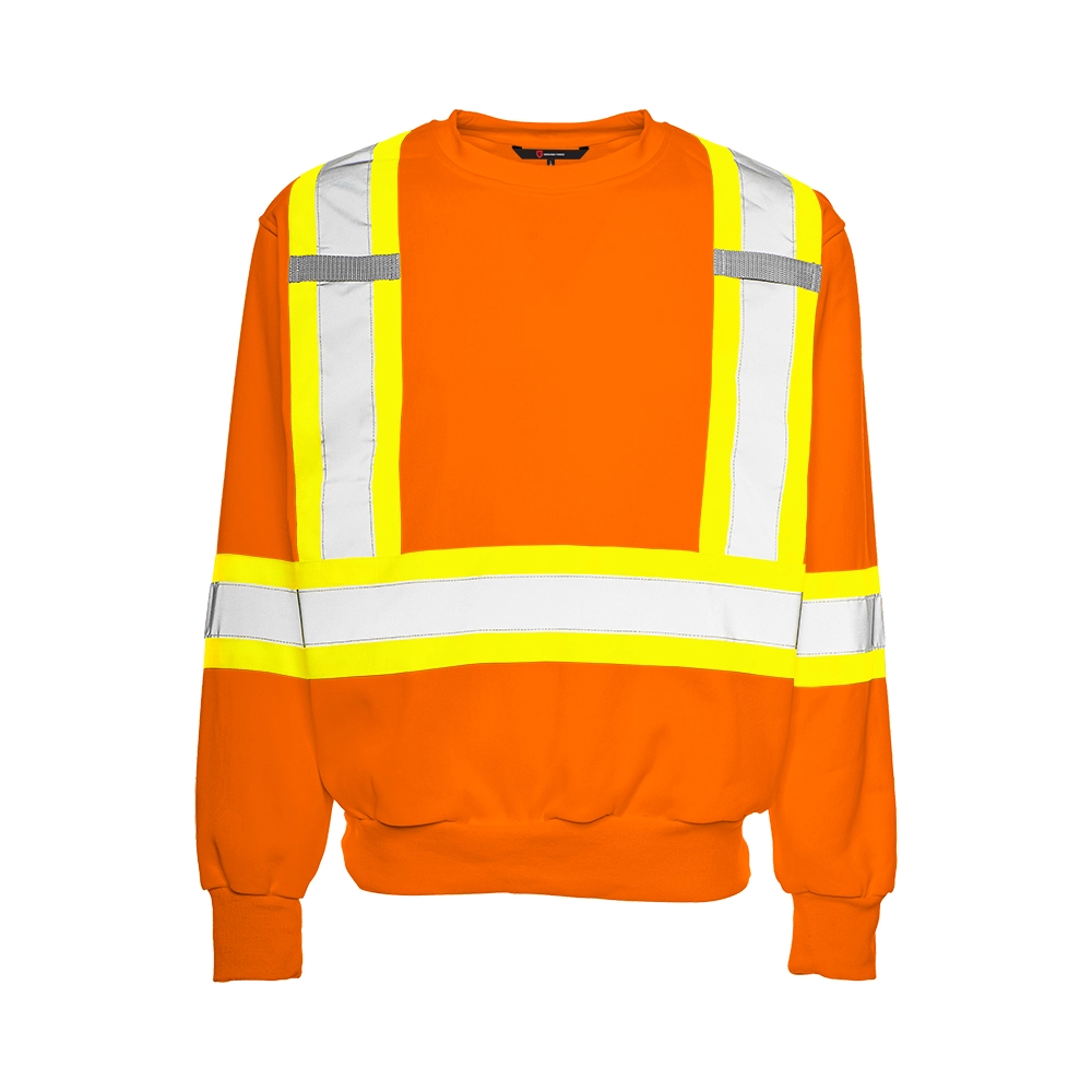 Hi-Vis Crewneck Sweatshirt by Ground Force - Style TH1