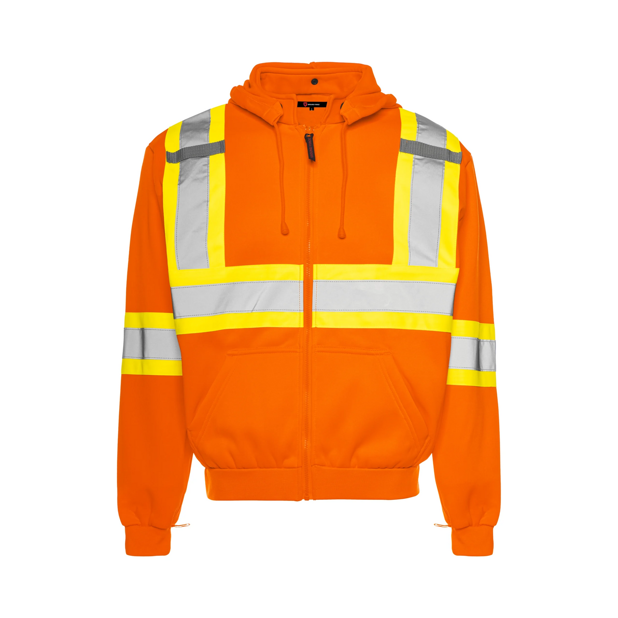 Hi-Vis Traffic Hoodie w/Detachable Hood by Ground Force - Style TH3