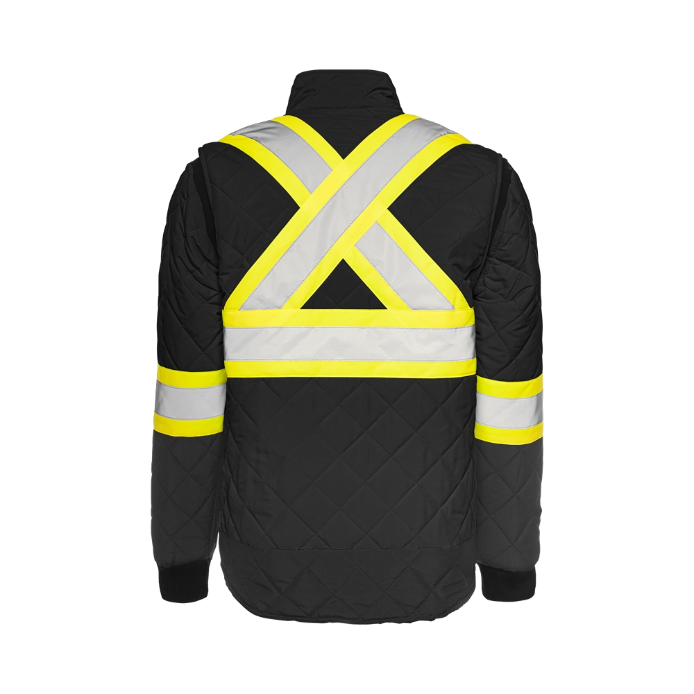 Hi-Vis Quilted Freezer Jacket by Ground Force - Style TJ1