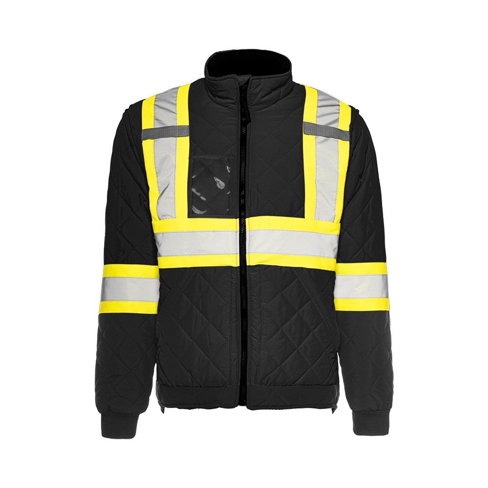 Hi-Vis Quilted Freezer Jacket by Ground Force - Style TJ1
