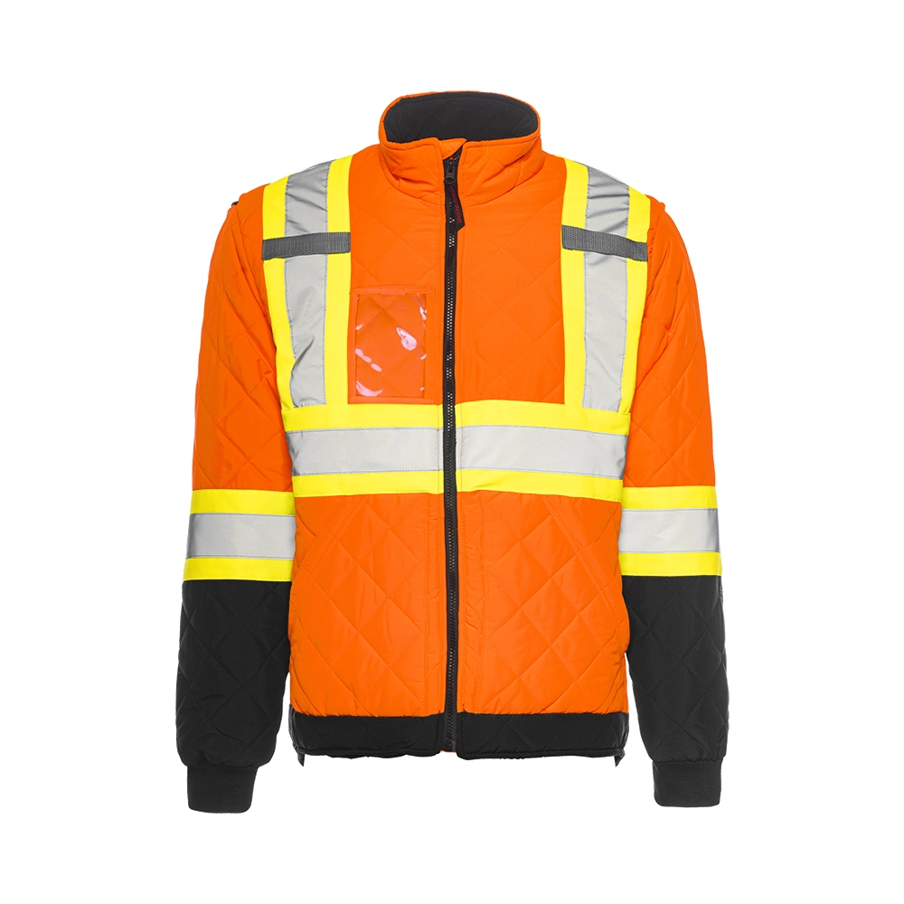 Hi-Vis Quilted Freezer Jacket by Ground Force - Style TJ1