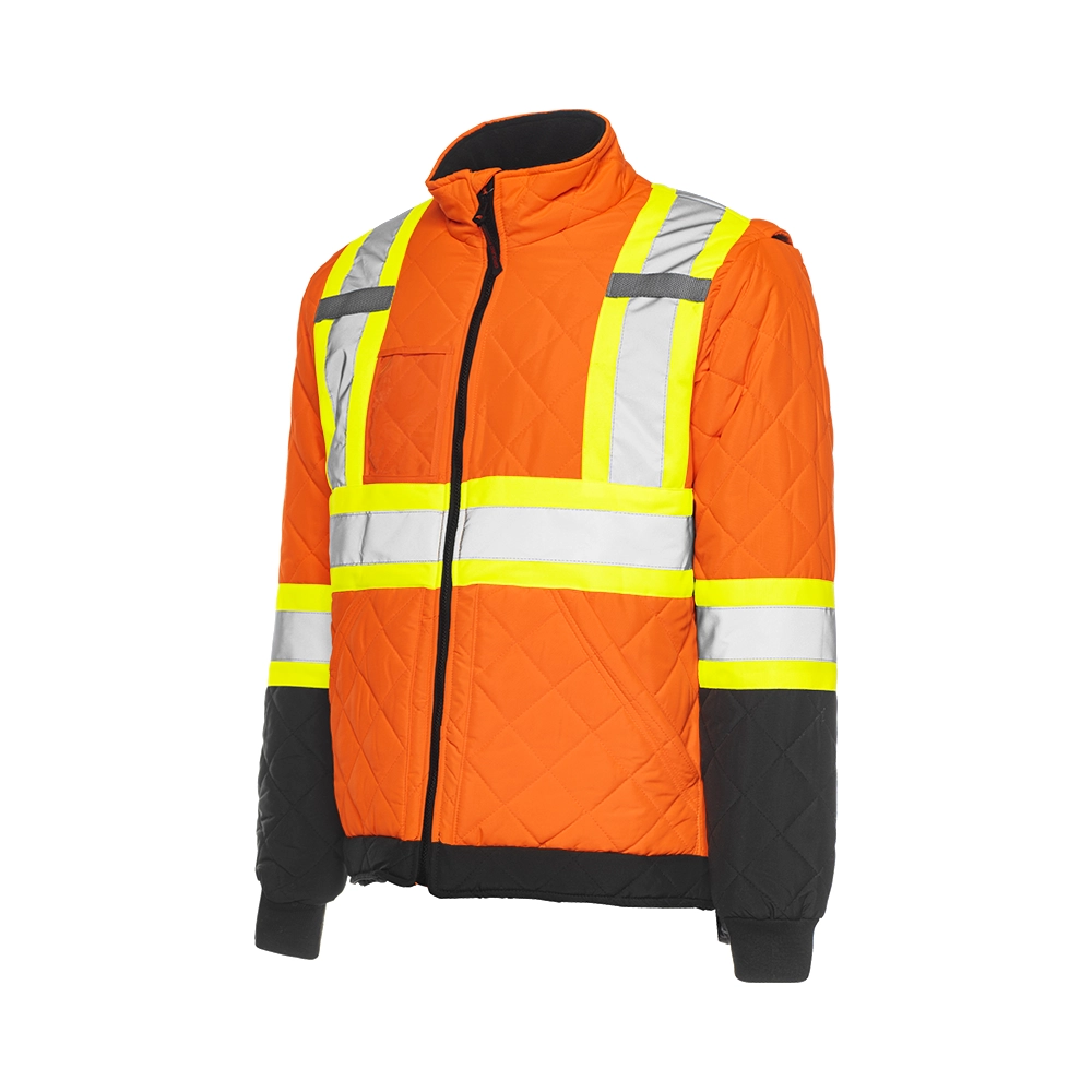 Hi-Vis Quilted Freezer Jacket by Ground Force - Style TJ1