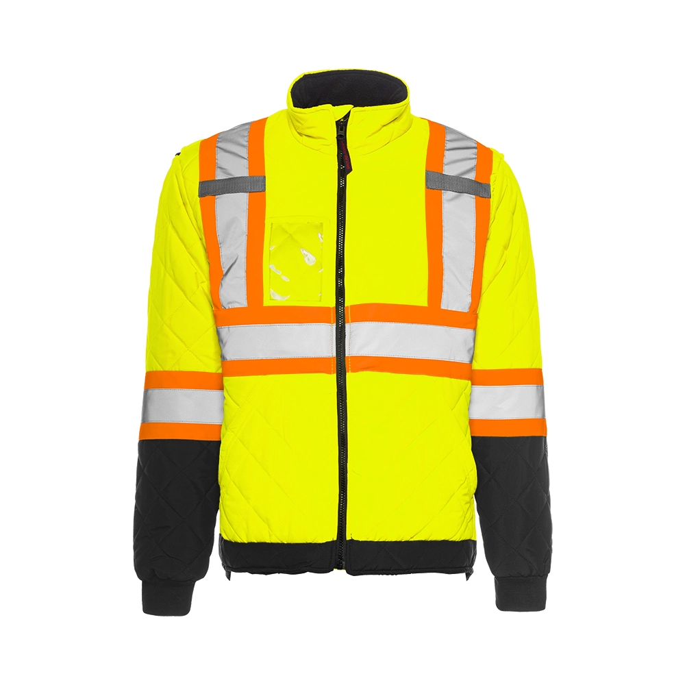 Hi-Vis Quilted Freezer Jacket by Ground Force - Style TJ1