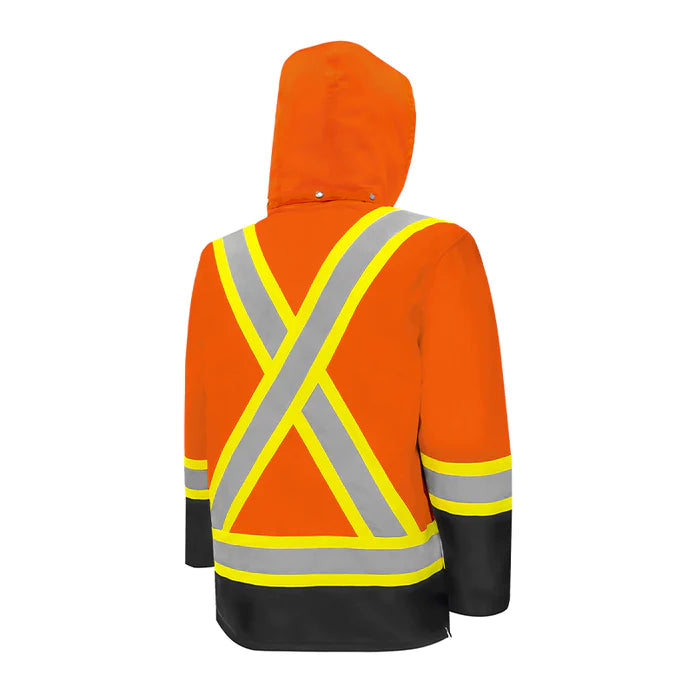 Hi-Vis Winter Traffic Parka by Ground Force - Style TP1