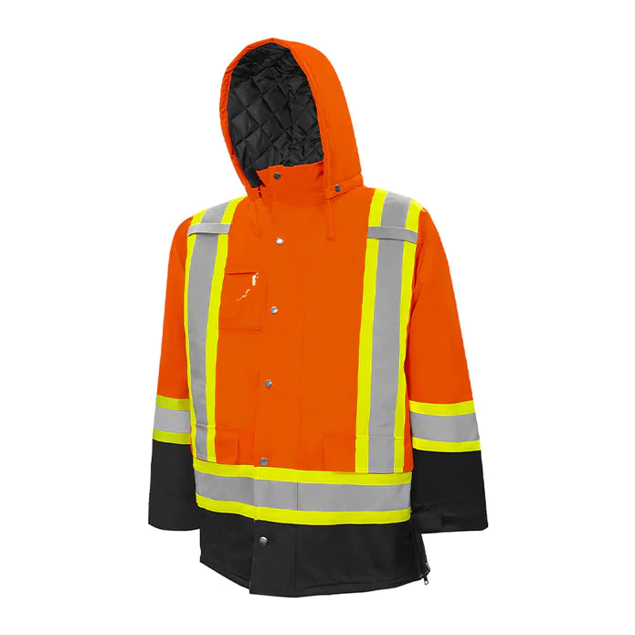 Hi-Vis Winter Traffic Parka by Ground Force - Style TP1